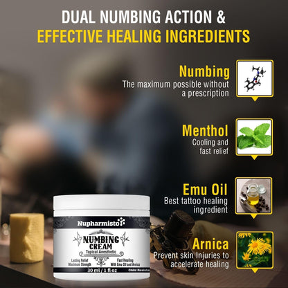 Nupharmisto long lasting topical cream application instructions and warning label details