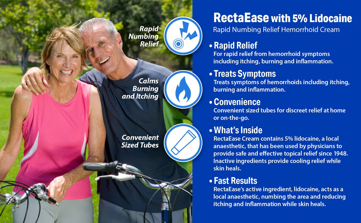 RectaEase anorectal treatment tube with protective hygienic finger cots close up view