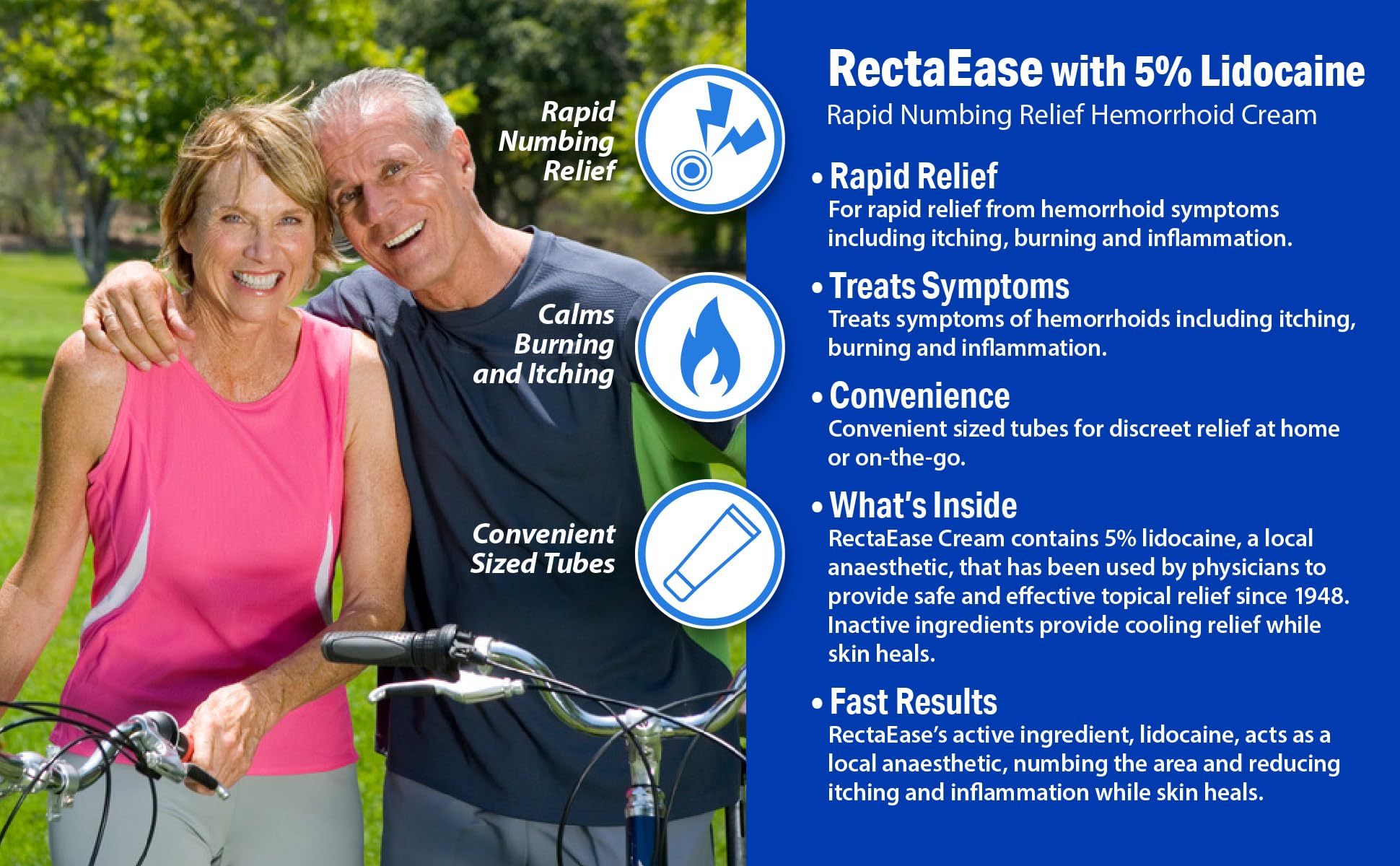 RectaEase anorectal treatment tube with protective hygienic finger cots close up view