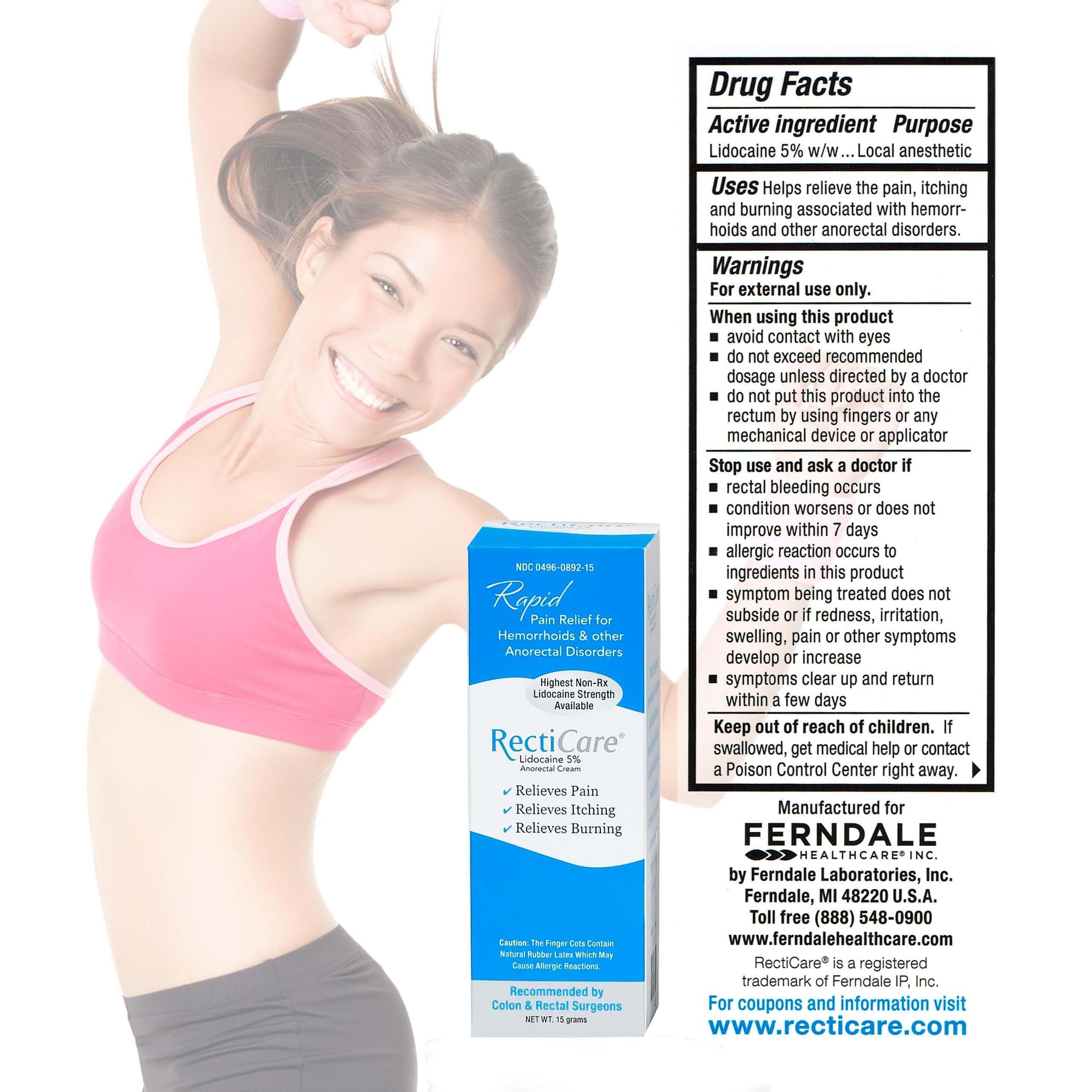 USA imported RectiCare cream for perianal pain relief