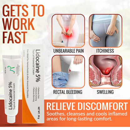 Authentic Mohnark anorectal numbing cream 30 gram tube for internal and external application.