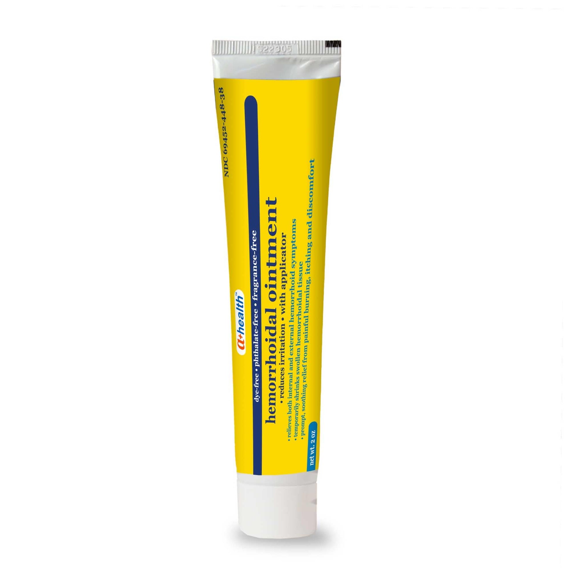 Fragrance free external and internal hemorrhoid care tube for pain relief