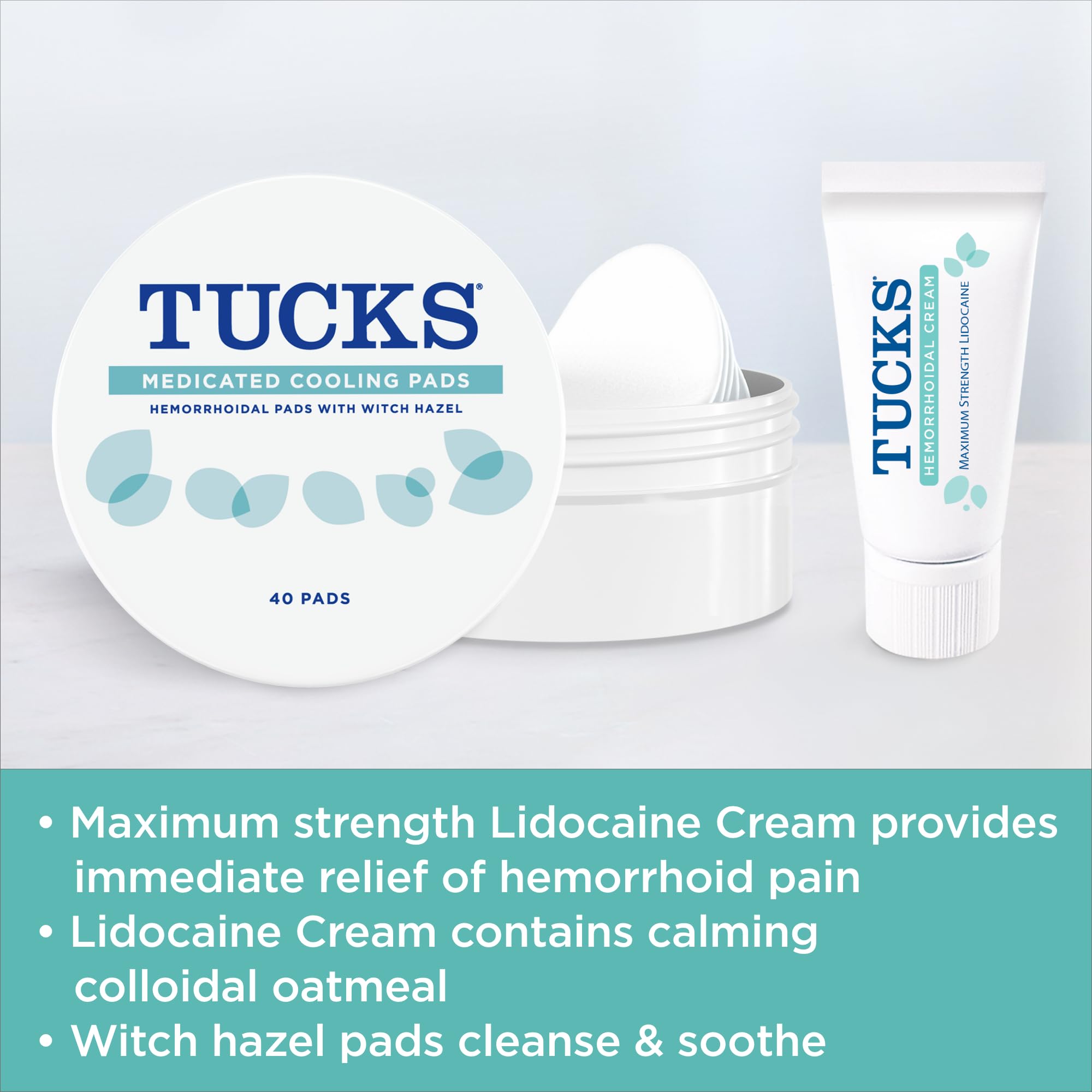 Ultra soft Tucks witch hazel pad being removed from the jar for gentle cleansing and compress use.