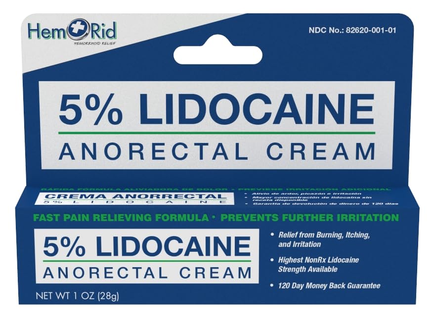 HemRid five percent lidocaine anesthetic formula for instant anal itch relief