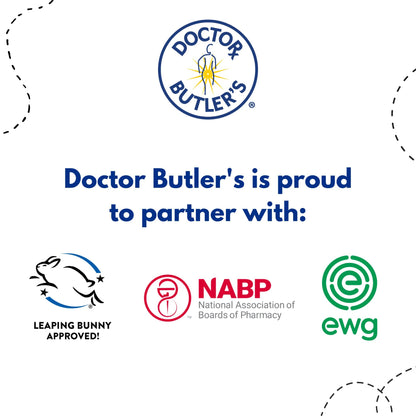 Doctor Butler's imported sensitive skin wipes back label showing full ingredient details