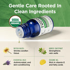 Forces of Nature extra strength hemorrhoid care liquid packaging showing certified organic seal