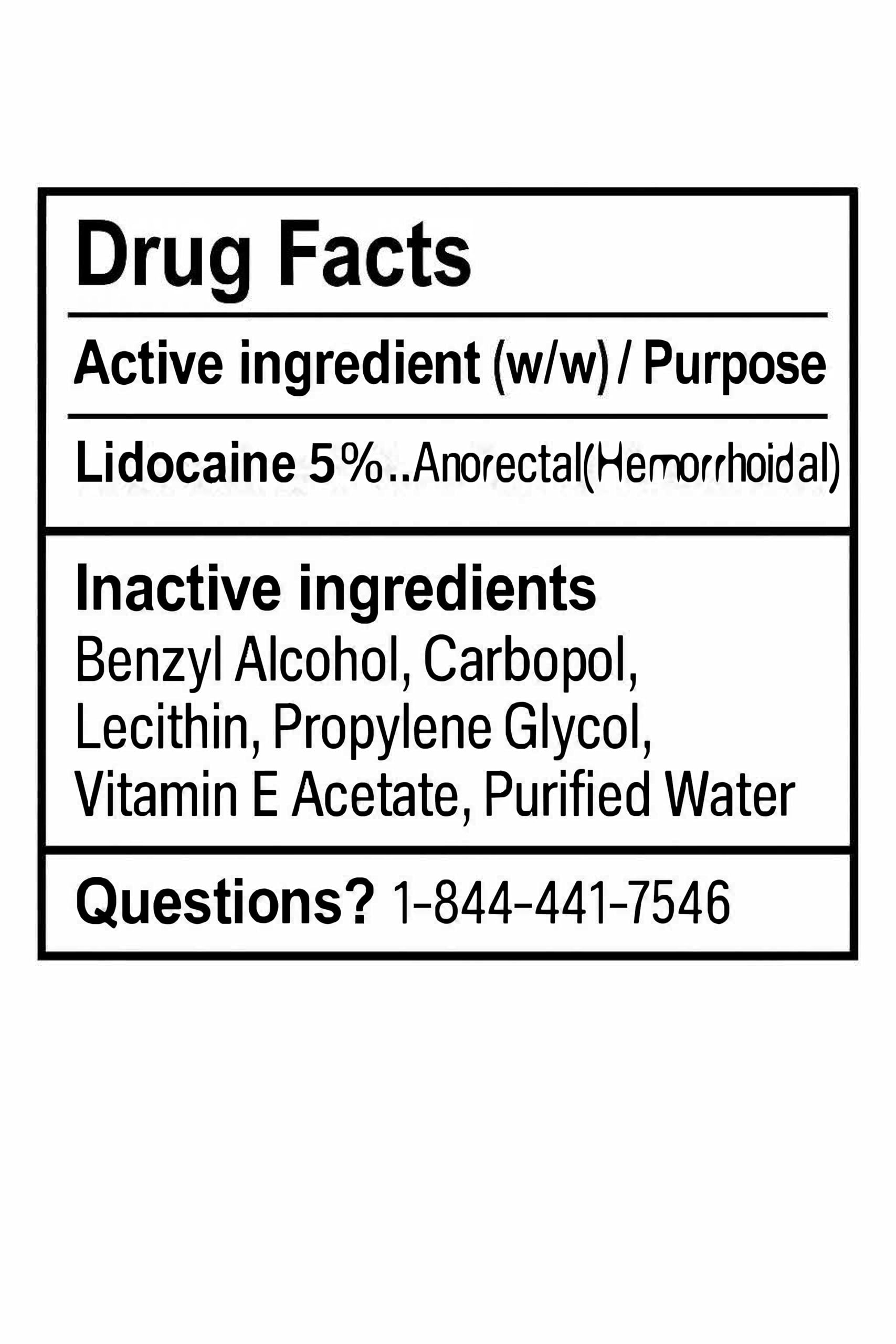 Zensa vegan and cruelty free numbing cream with vitamin E ingredient callouts