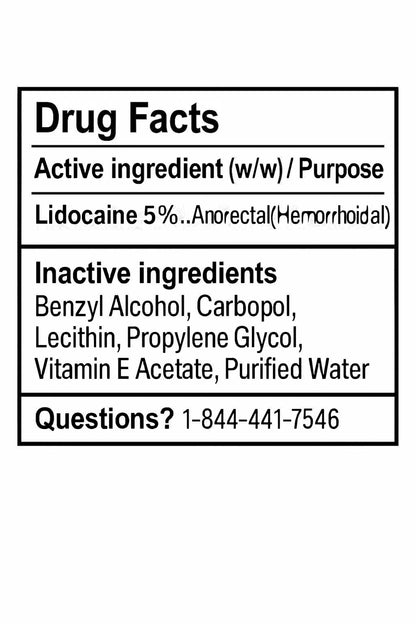 Zensa vegan and cruelty free numbing cream with vitamin E ingredient callouts