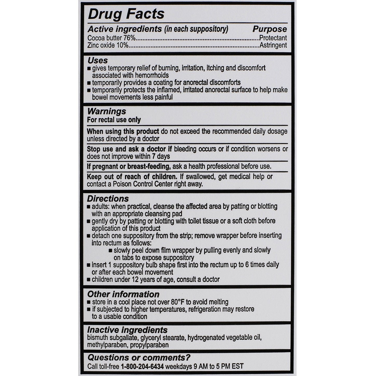 Calmol 4 steroid free rectal suppositories box showing active ingredients and bulb shape design