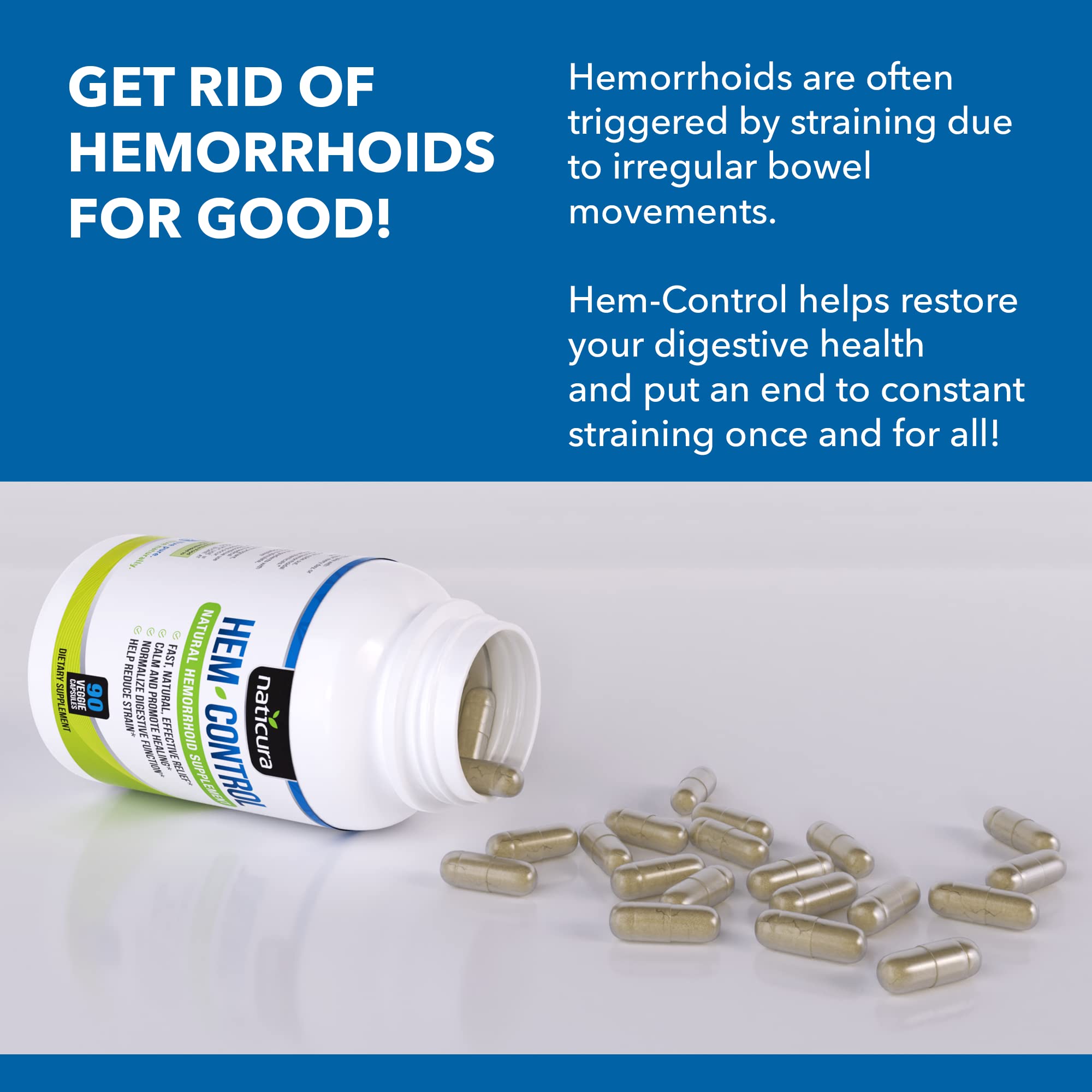Naticura Hem-Control dietary supplement packaging for vascular health support