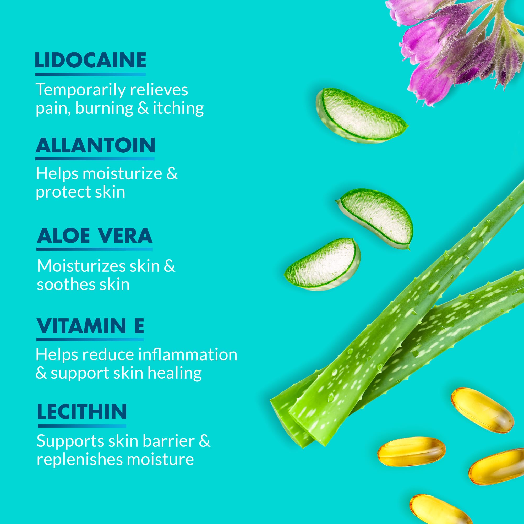 Ebanel pain relief burn itch numbing formula with vitamin E