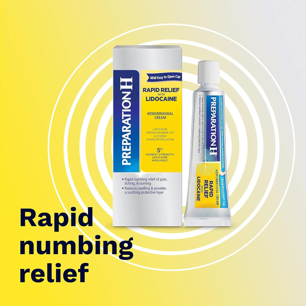 Preparation H 1 ounce tube of rapid relief piles numbing cream