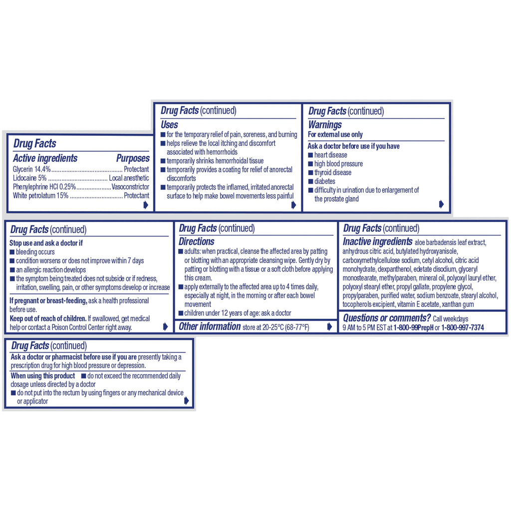 Preparation H lidocaine 5 percent numbing ointment for burning and itching