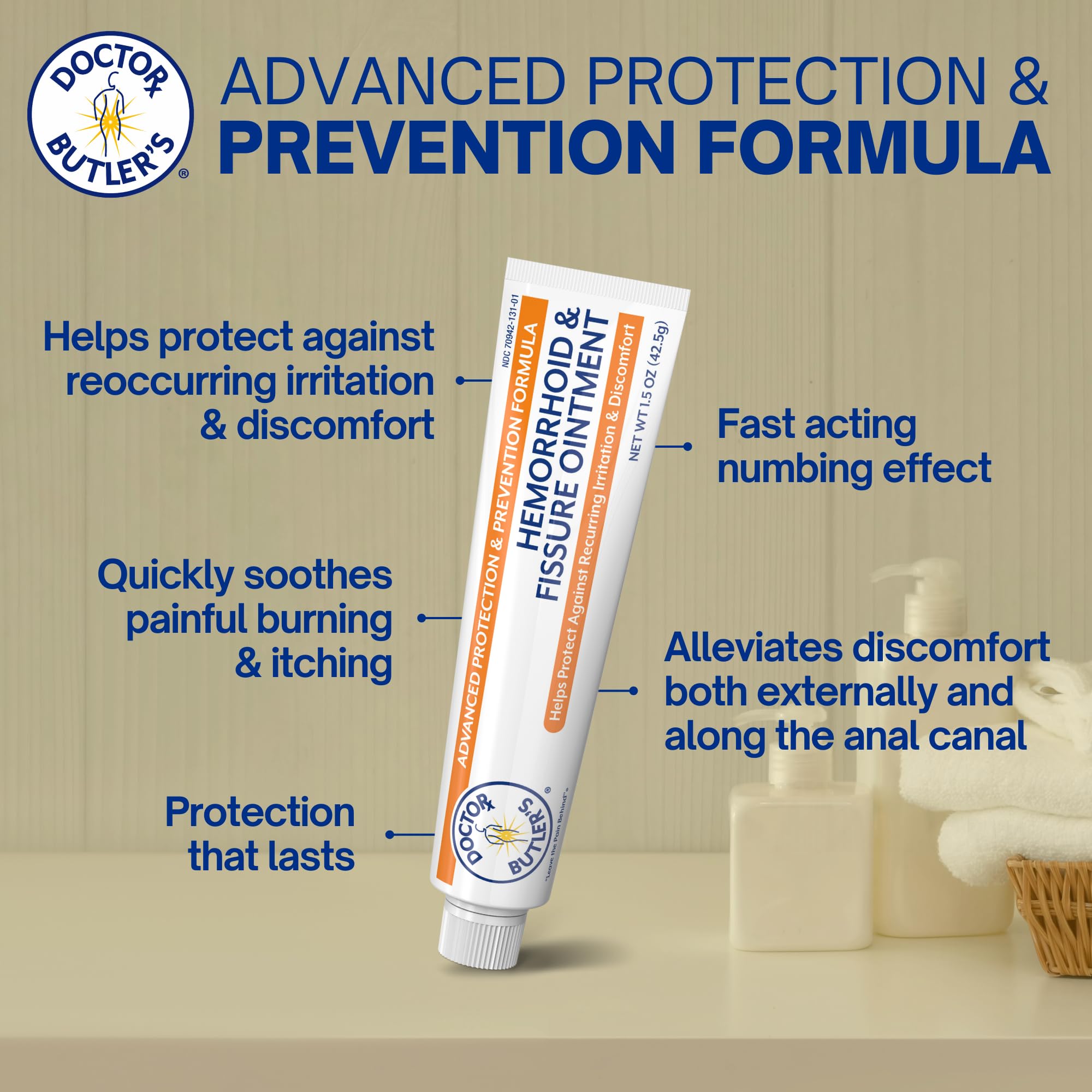 Back label of Doctor Butler's advanced formula showing drug facts, ingredients, and instructions.