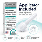 Back label of REVIVOL-XR ointment detailing the active ingredients including aloe and witch hazel