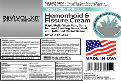 Medical grade applicator nozzle included with REVIVOL-XR cream for targeted internal hemorrhoid care