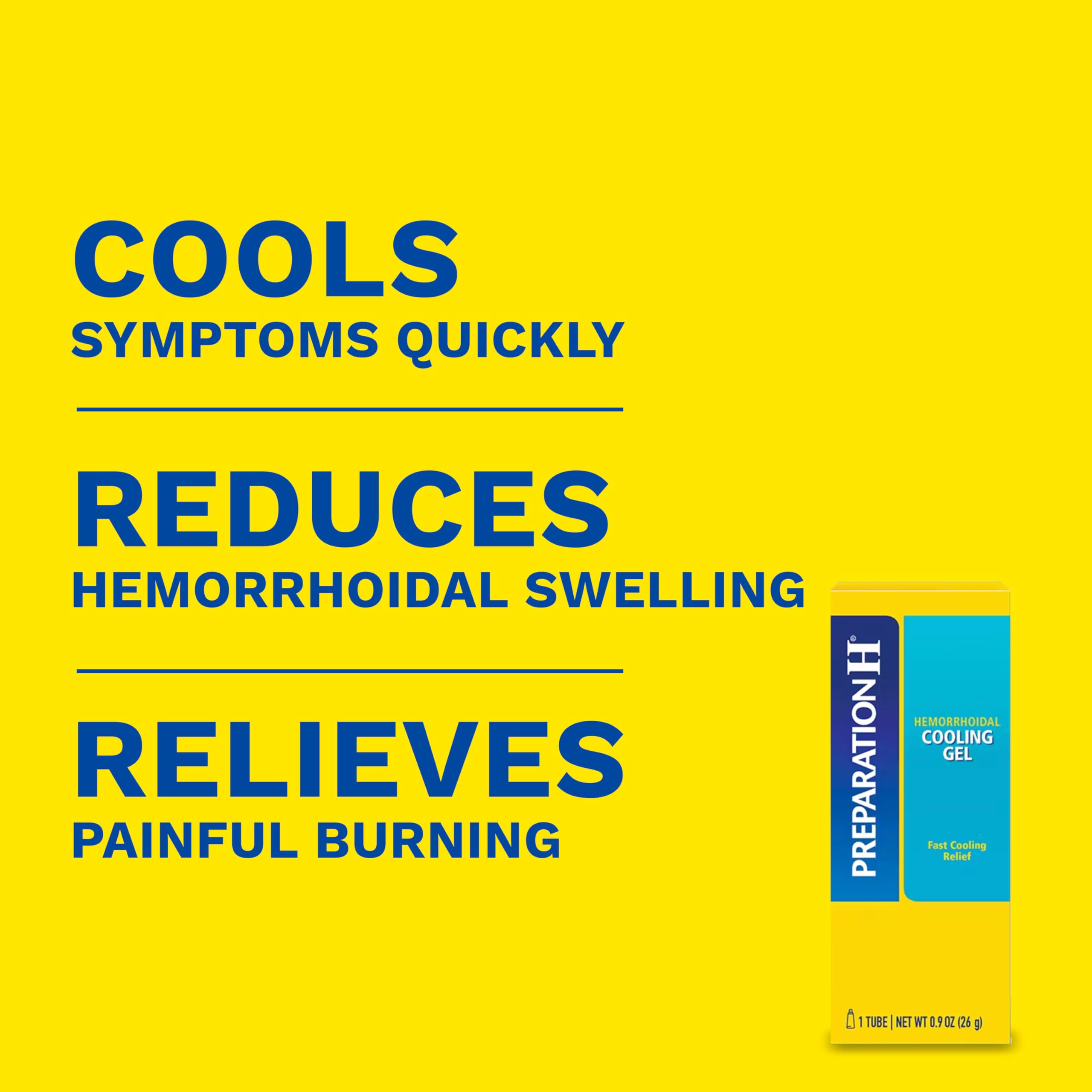 Preparation H external hemorrhoid treatment gel box packaging