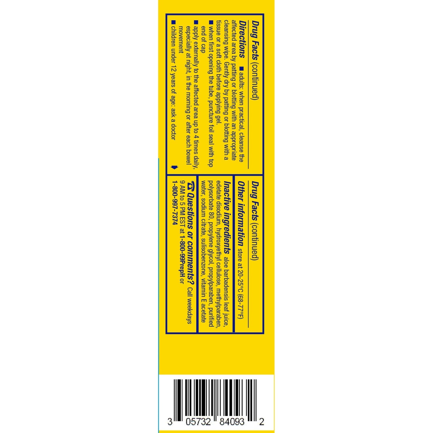 Preparation H 0.9 ounce tube for prompt burning and itching relief