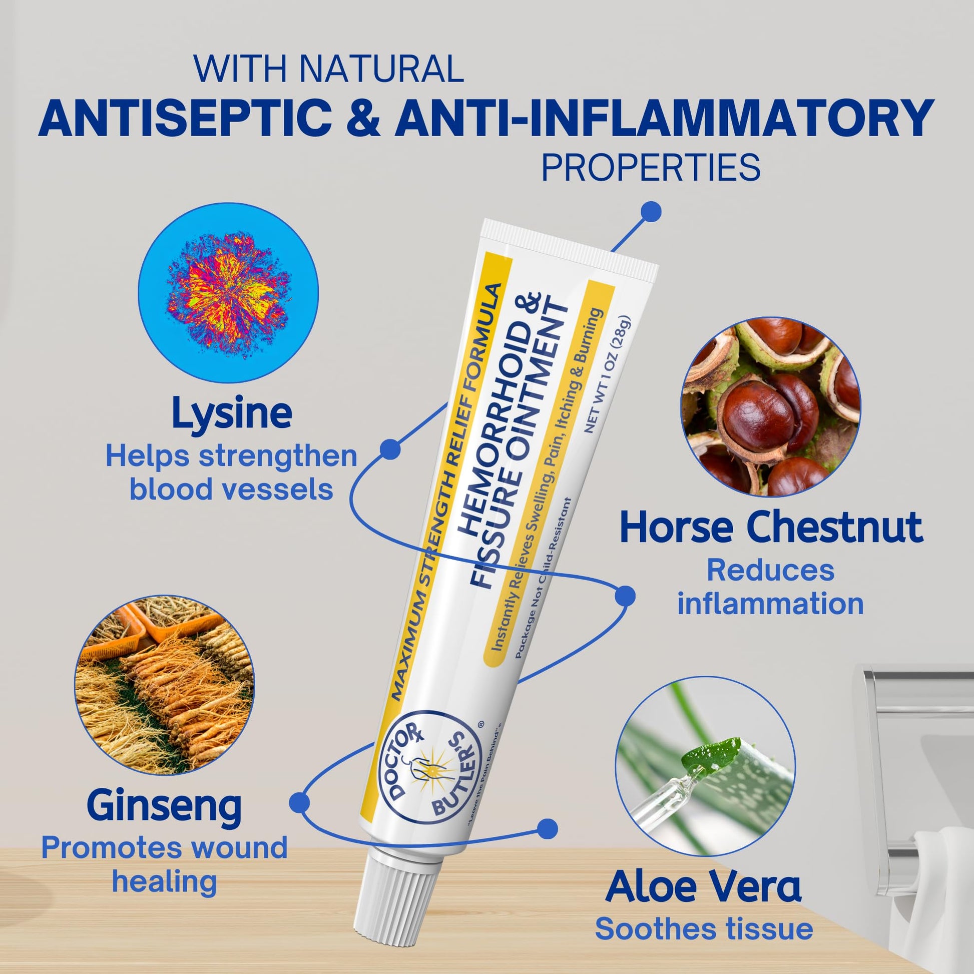 Doctor Butler's one ounce tube showing instructions for external use