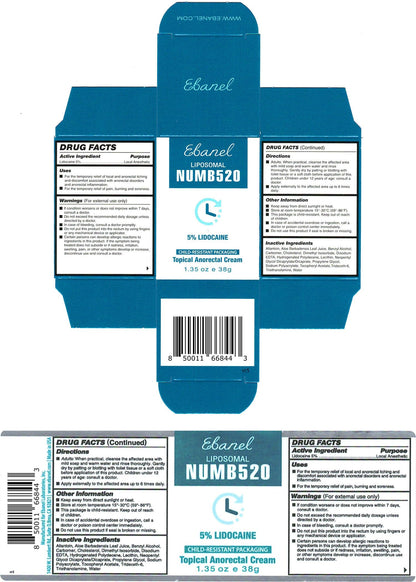 Ebanel maximum strength five percent lidocaine jar with protective outer seal
