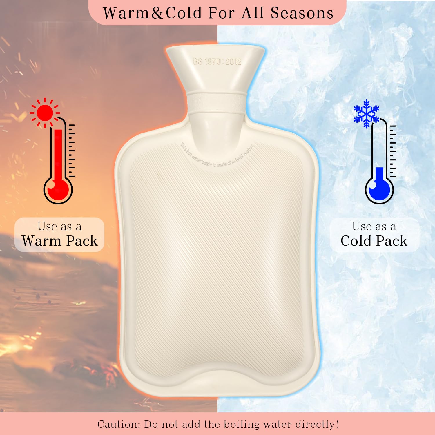 A person holding the My Novel Things plush hot water bottle against their lower abdomen to soothe period cramp muscle pain.