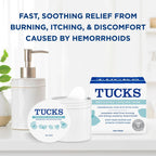 Hospital trusted Tucks hemorrhoidal pads with witch hazel for daily cleansing