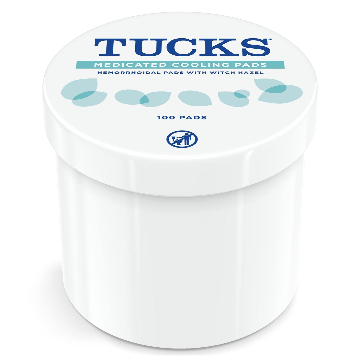 Hypoallergenic Tucks cooling pads tub displaying clear instructions and ingredients
