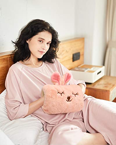 Milkycat plush bunny hot water bag with charging cable