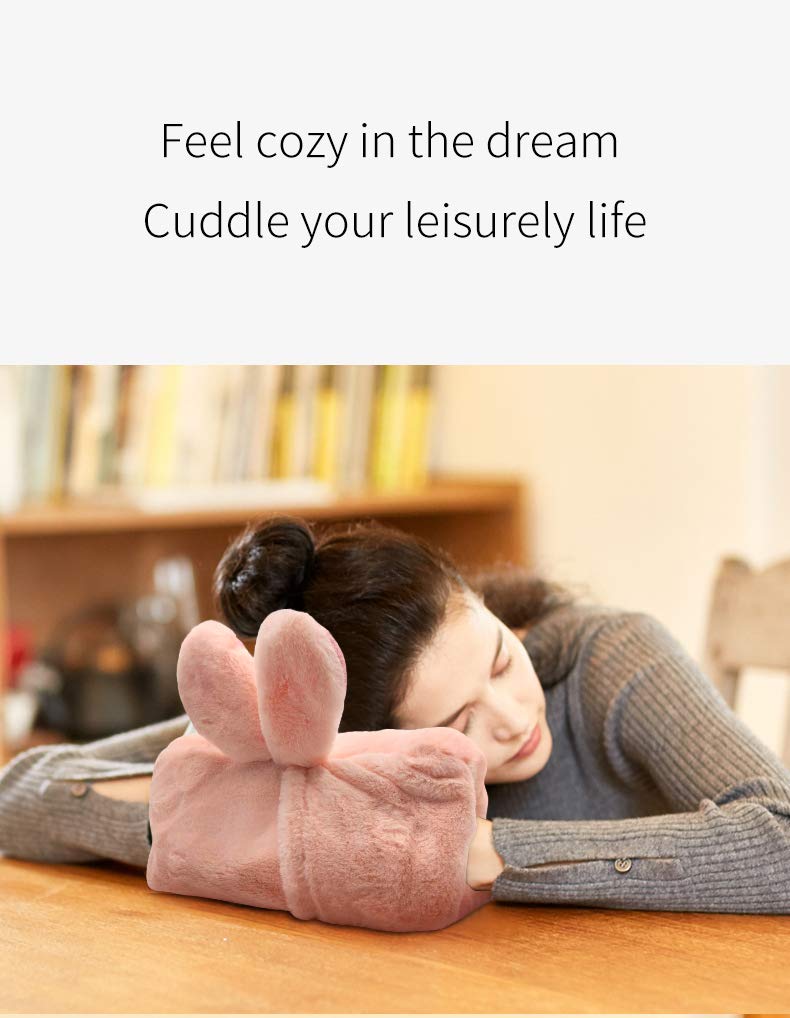 Milkycat electric hot water bottle removable soft cover