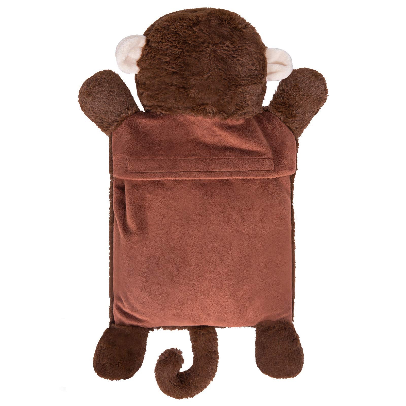 HomeTop hot and cold water bottle showing the soft texture of the animal cover
