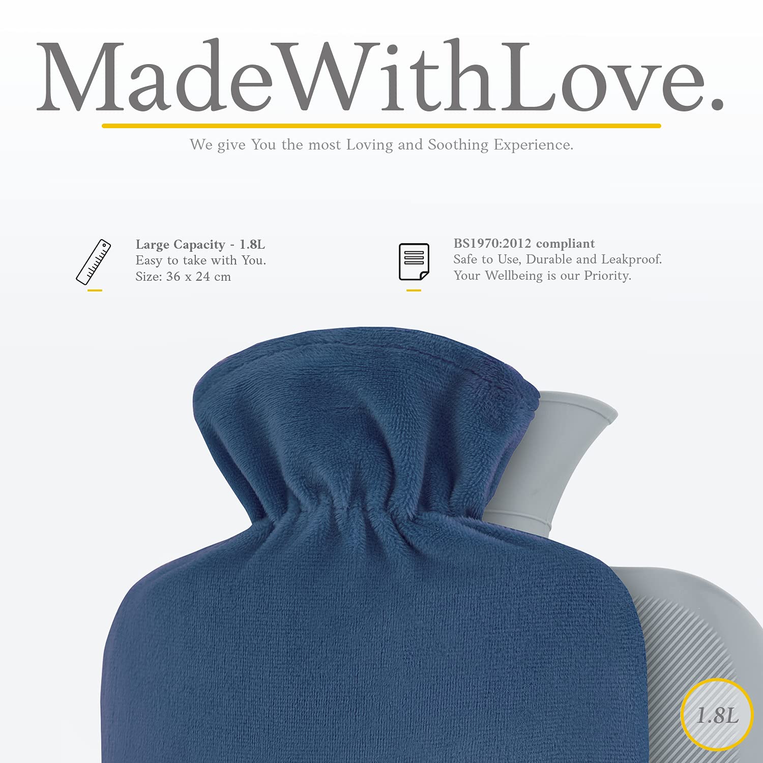 Leak proof stopper on Qomfor premium hot water bottle