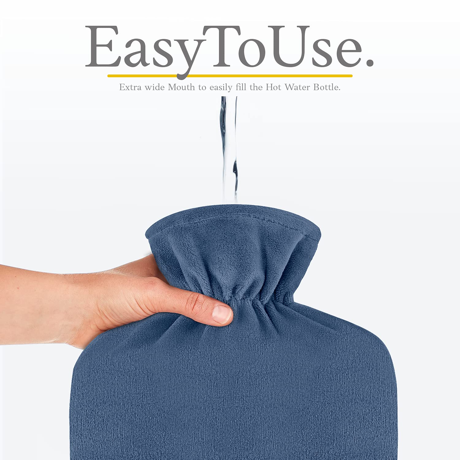 Qomfor hot water bottle used for soothing menstrual cramps