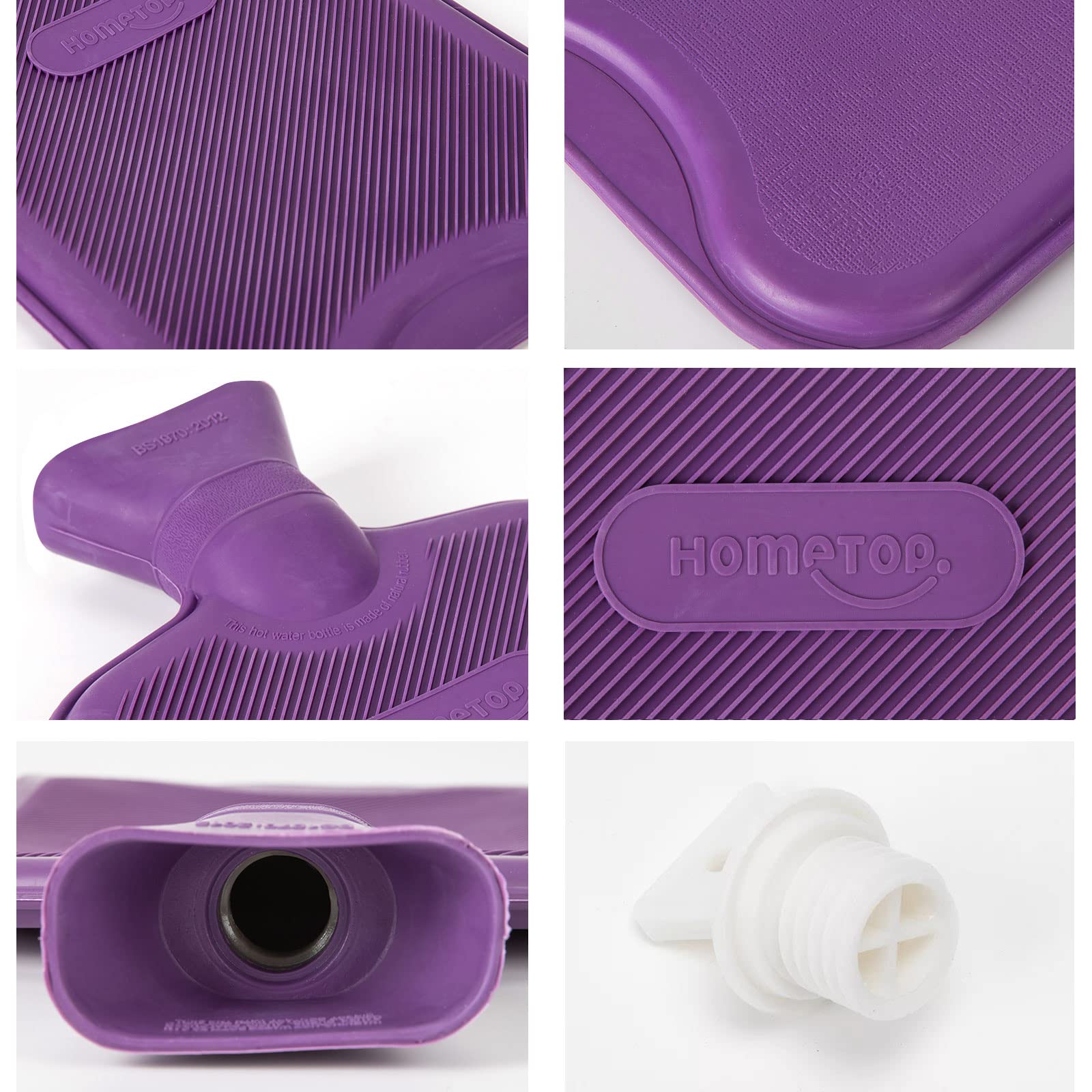 2 liter rubber hot water bottle with soft fox cover