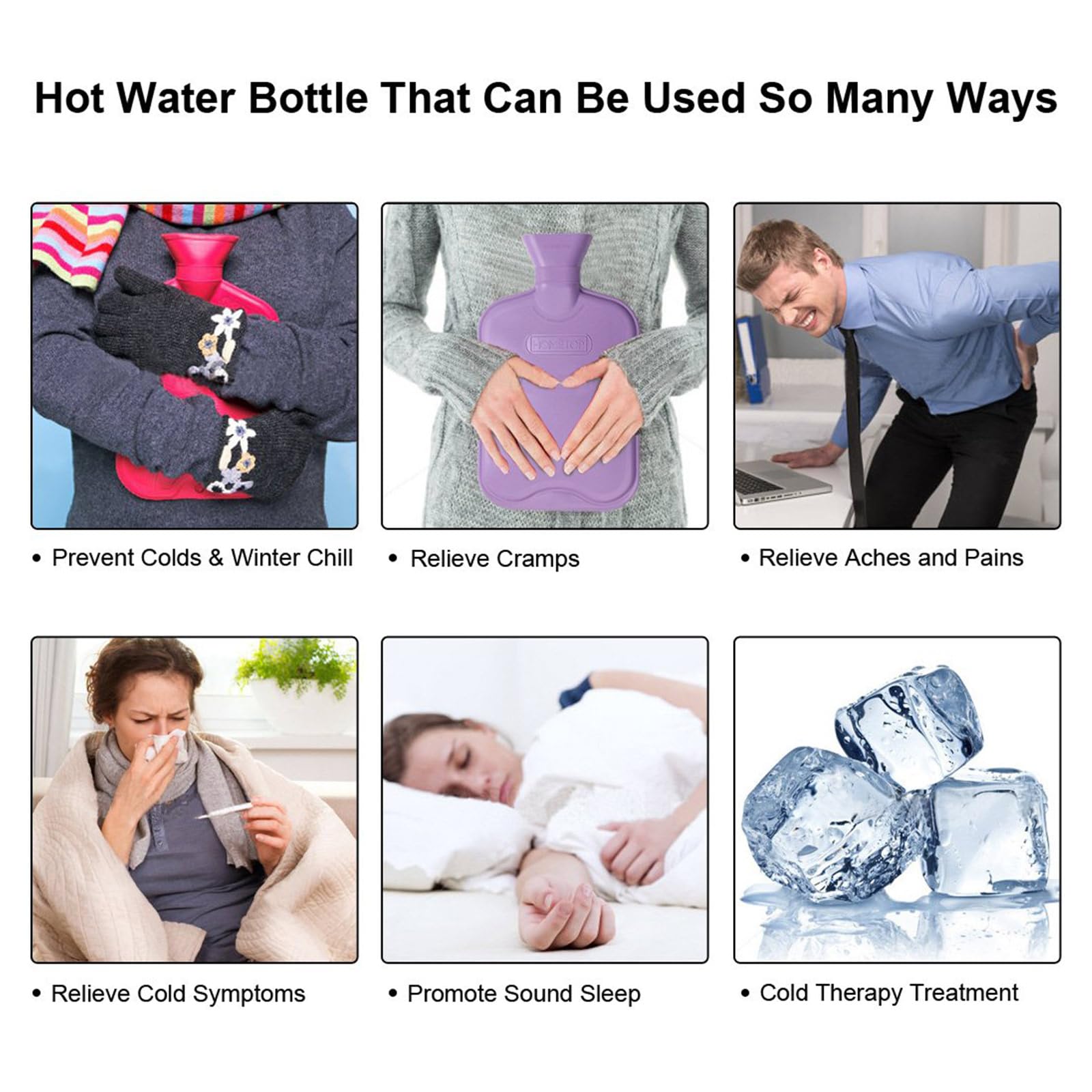 HomeTop hot water bottle for cold and hot therapy