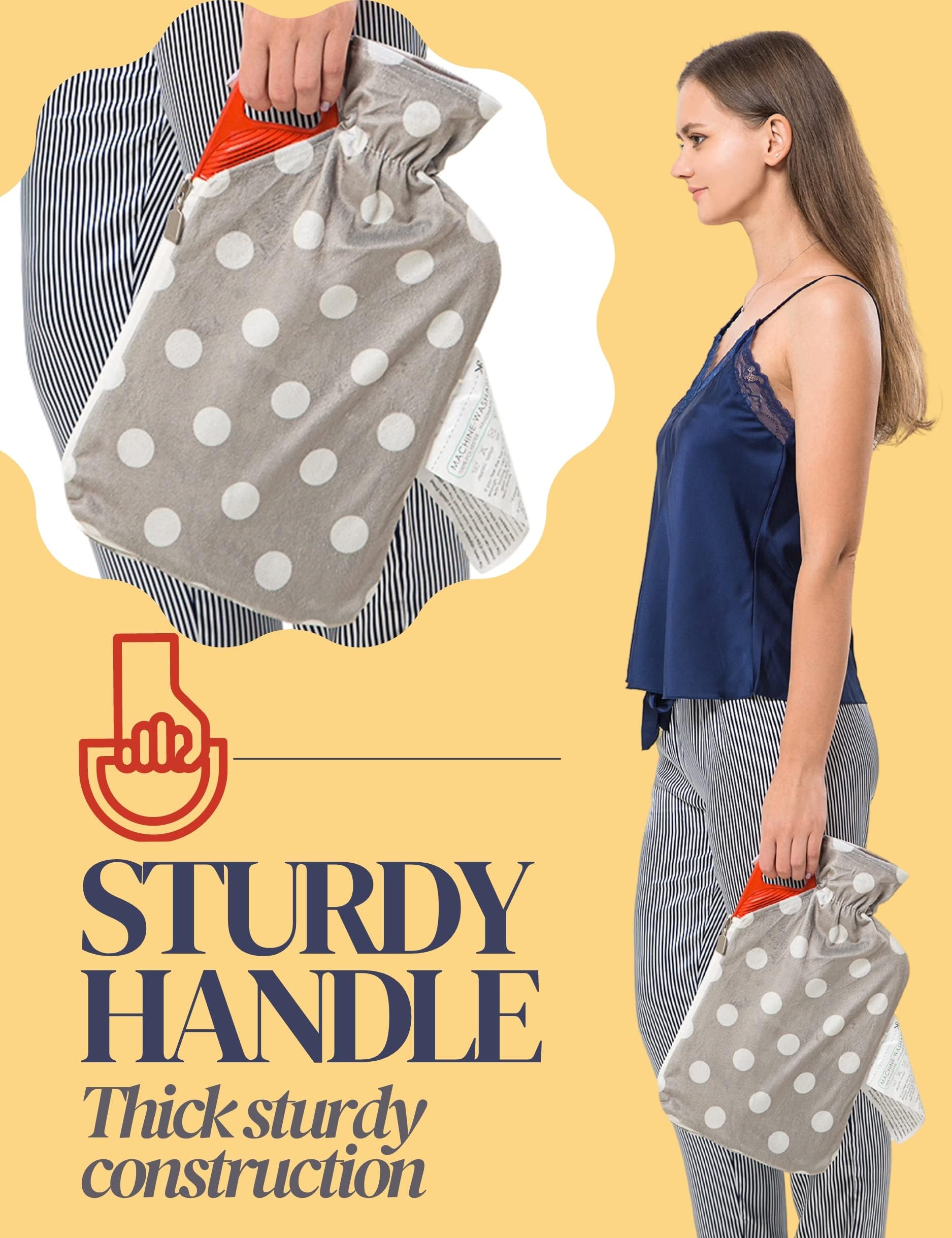 Peterpan hot water bottle ergonomic fill neck and handle detail