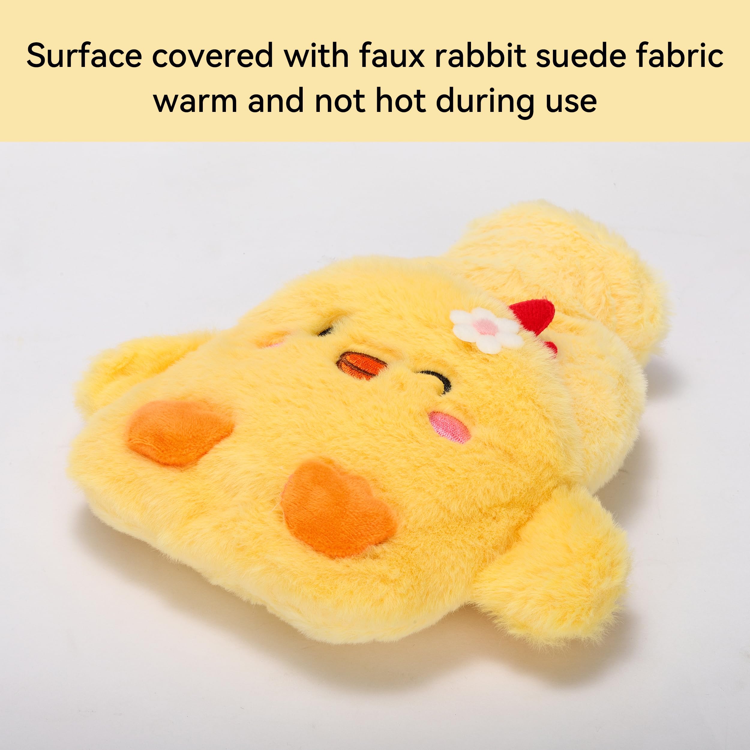 Drizzle portable hot water bottle being safely filled with warm water to prevent accidental splashing.