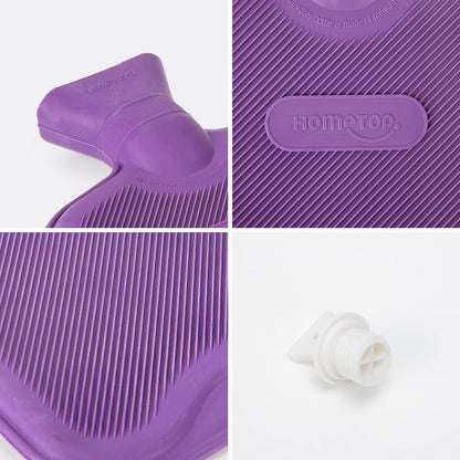 Close up of soft plush teddy bear cover for HomeTop water bottle