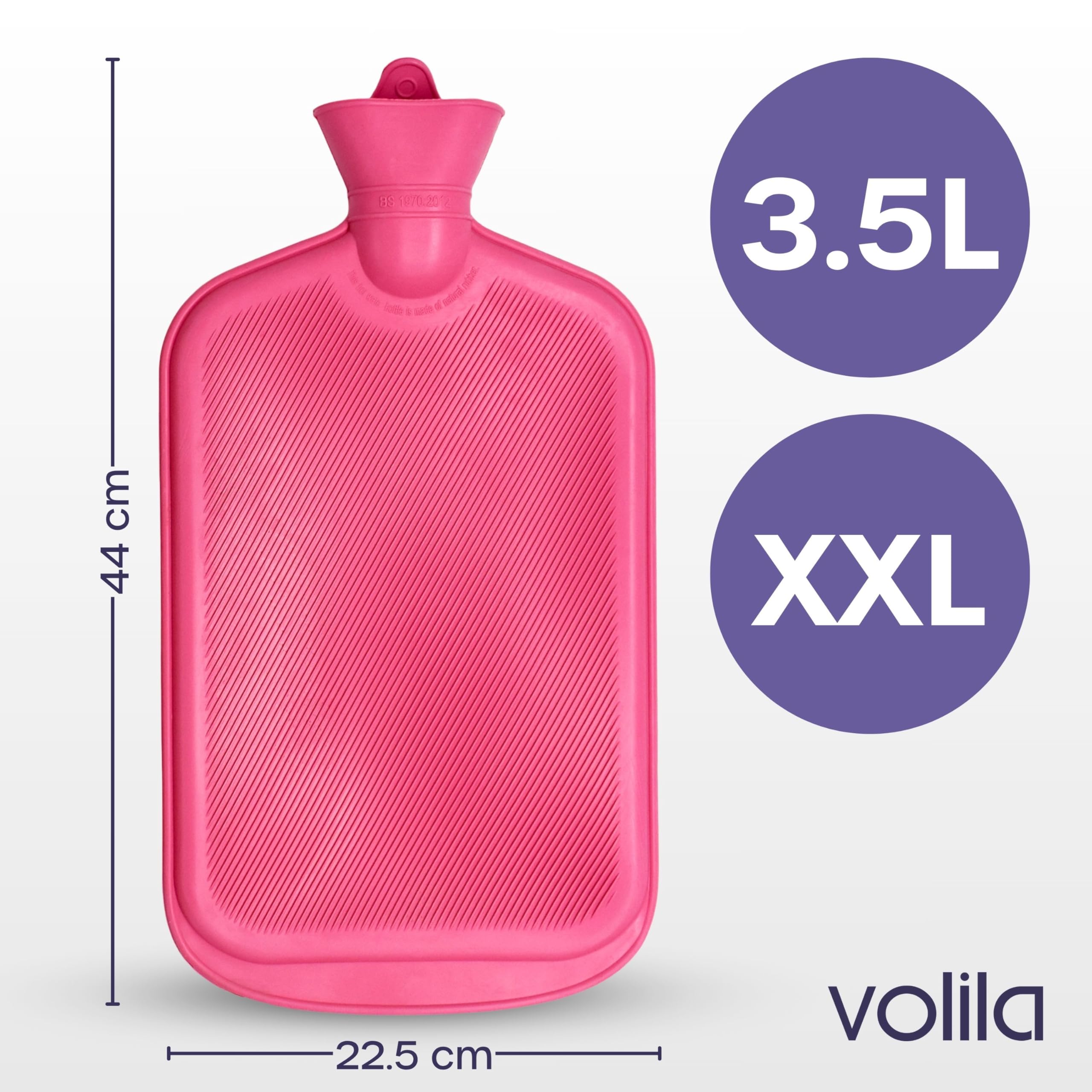 Close up view of the secure hard plastic screw stopper on the Volila large heat pack