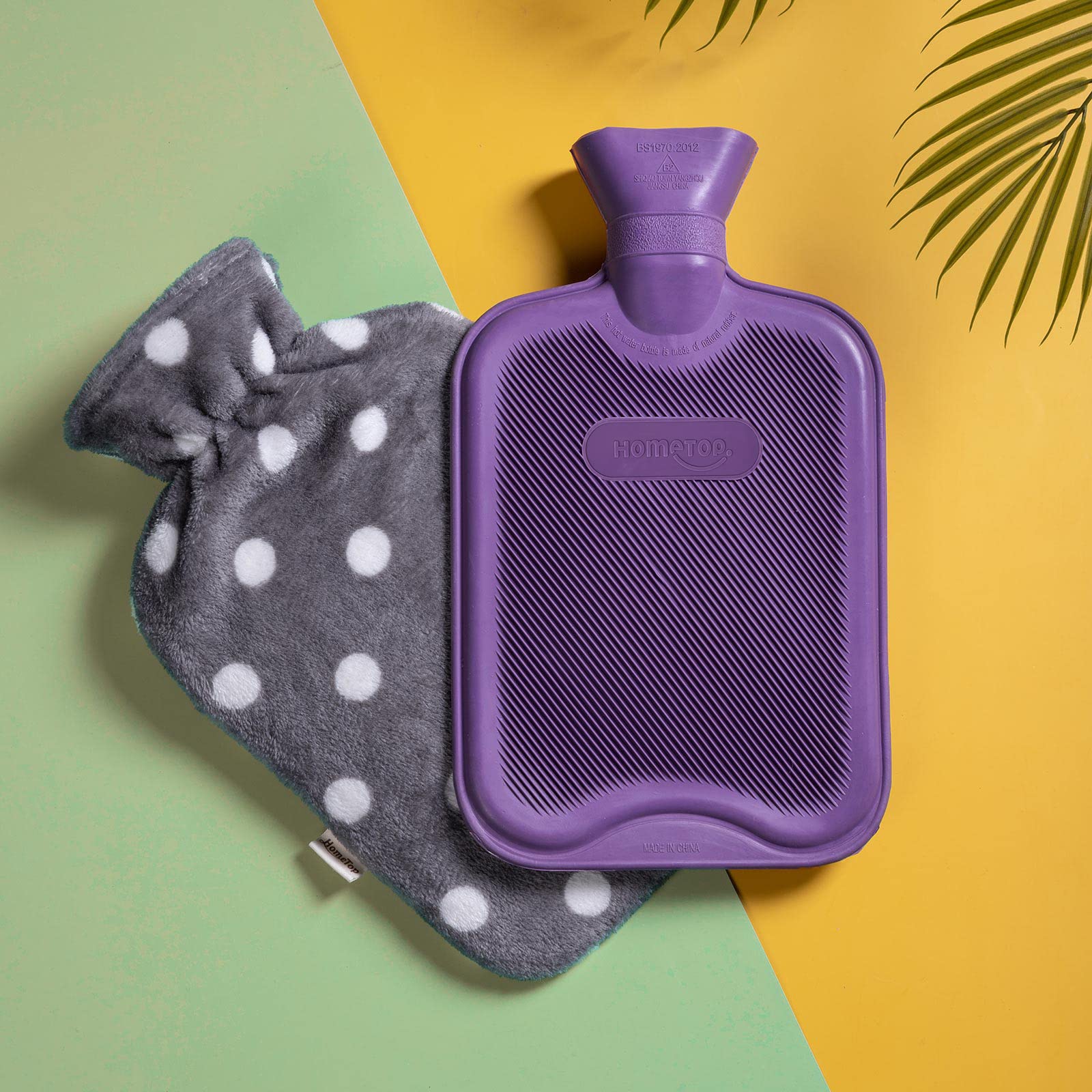 Close up of HomeTop premium rubber hot water bottle stopper and neck