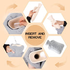 CCMRCQ premium hot water pack with removable washable fabric cover for menstrual cramps comfort.