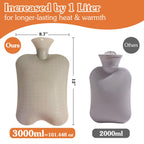 Alpinmett three liter hot water bag without cover highlighting durable pink textured PVC material