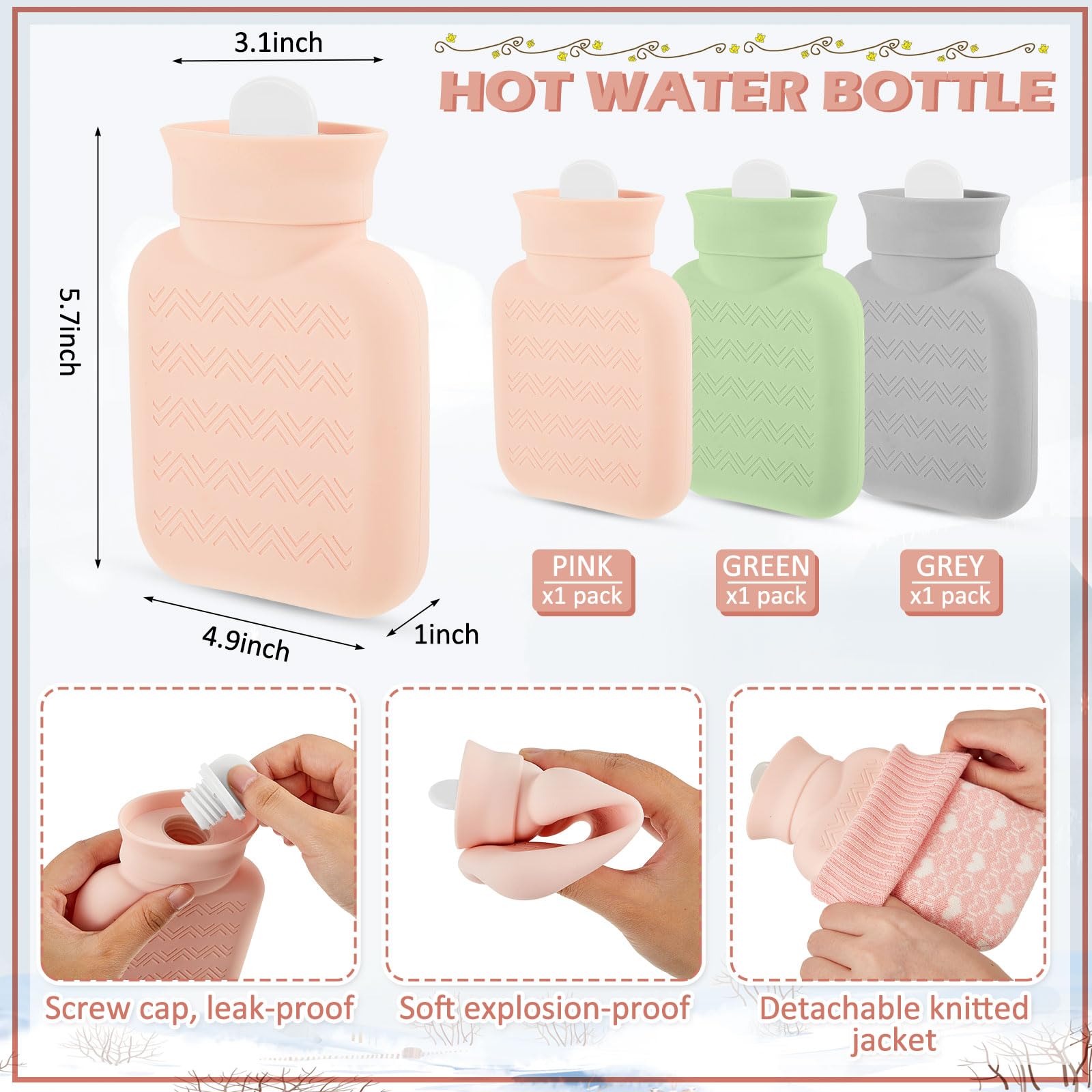 Close up shot of the wide mouth opening on the Amylove silicone microwave heating bottle highlighting easy filling mechanism.