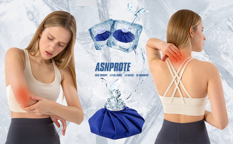 ASNPROTE fabric hot water bag being filled with warm water for soothing sore back muscles
