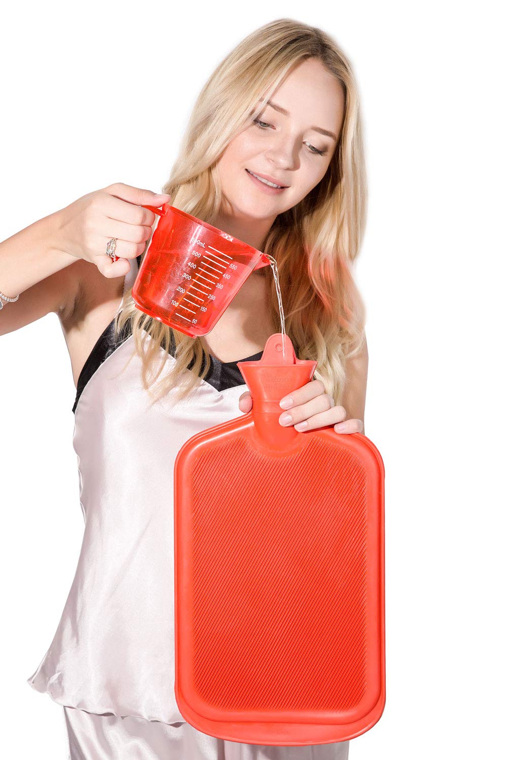 Peterpan imported heat therapy hot water bottle packaging details for authentic muscle pain and cramp relief.