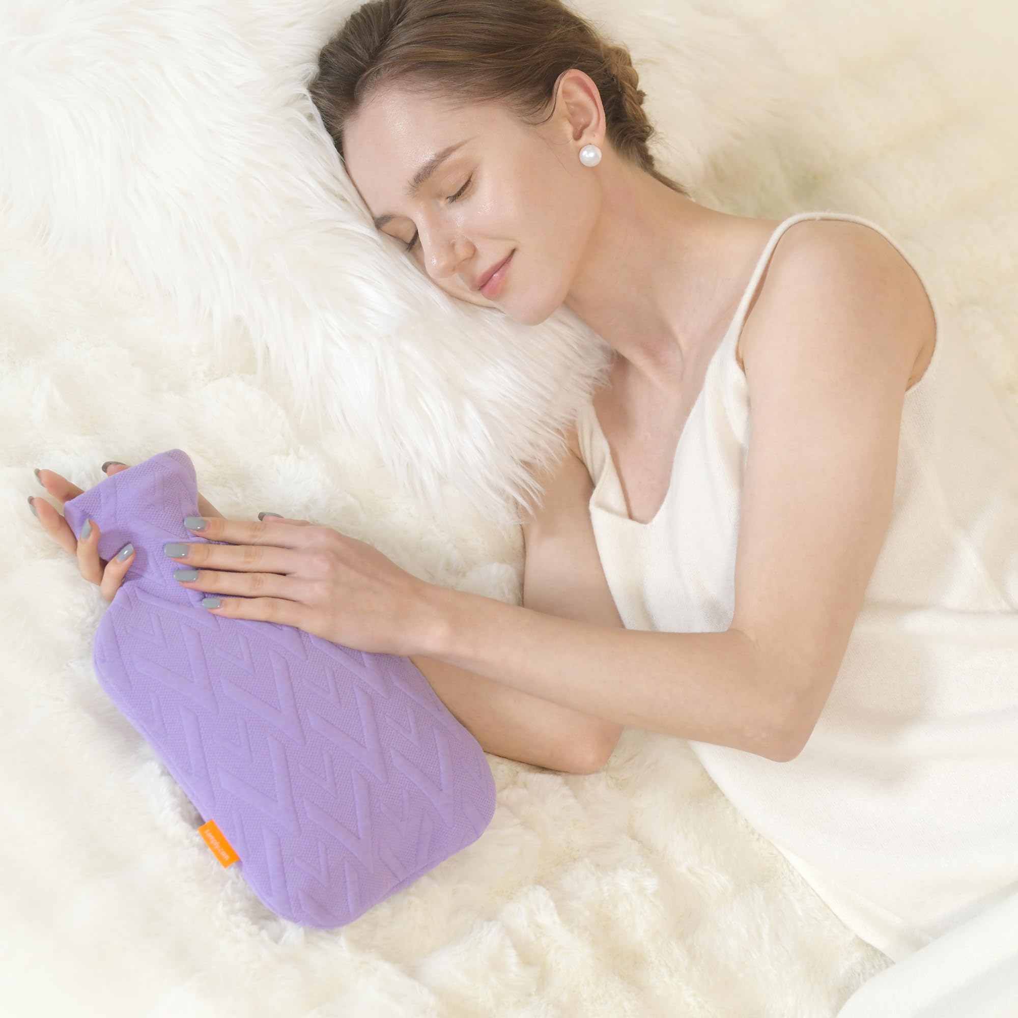 Samply premium 2 liters capacity purple water bag showing wide mouth design for easy filling