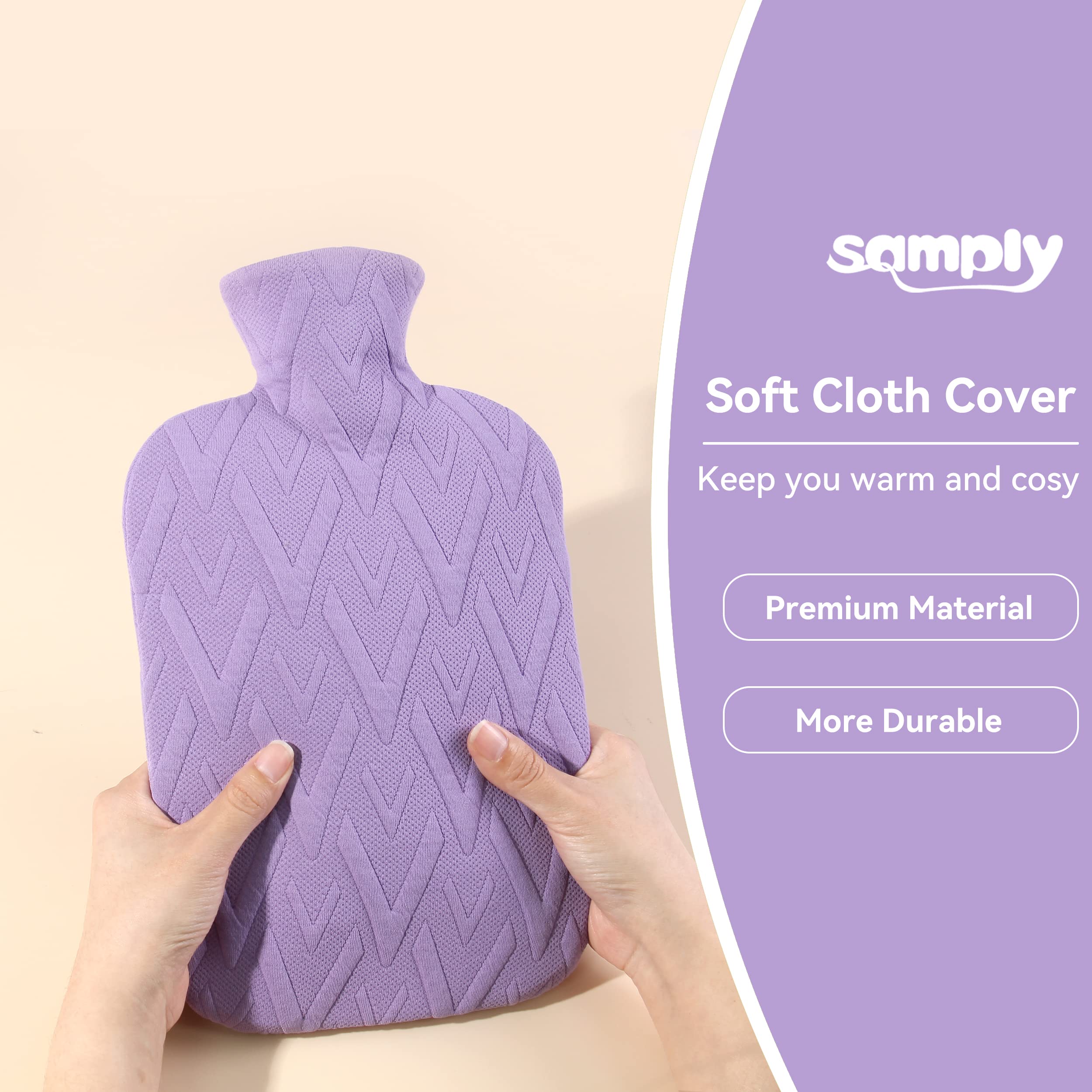Samply leak-proof reusable water pouch being filled safely to alleviate menstrual cramps