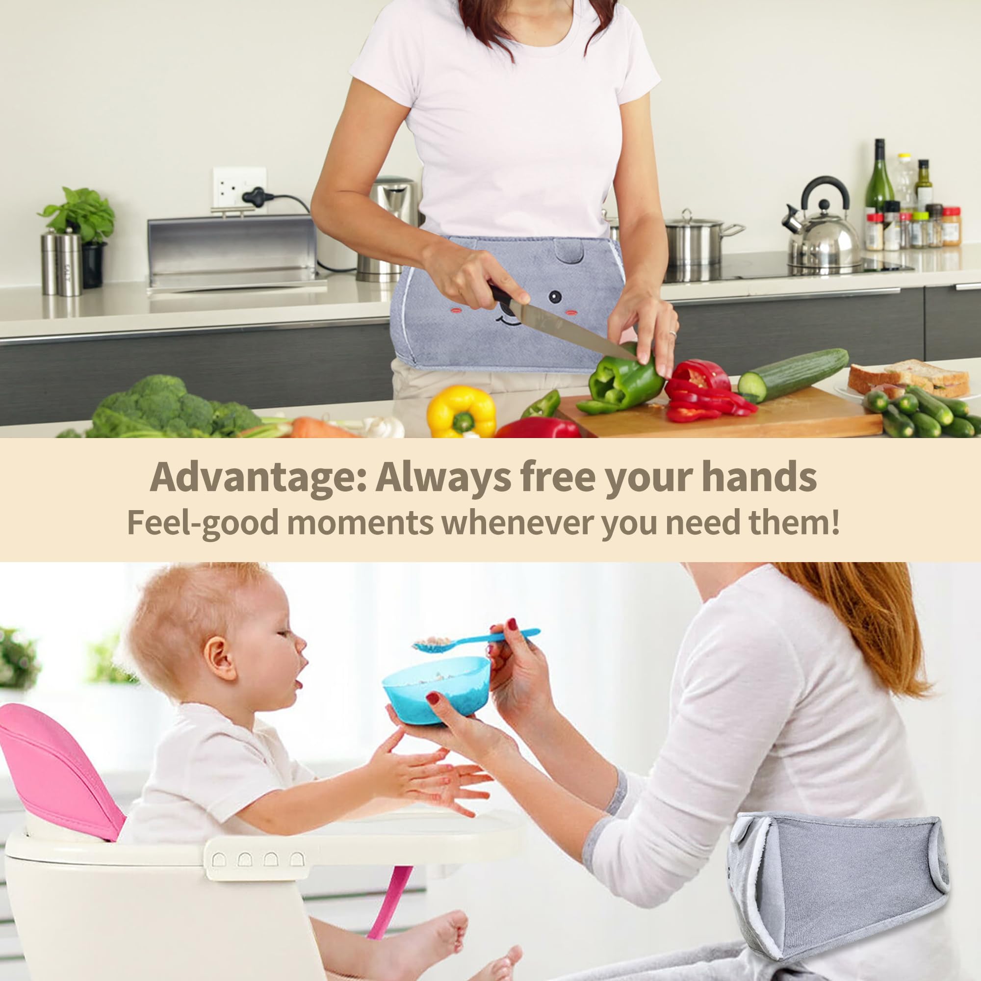 Premium anti-aging rubber hot water bottle with double insert hand warmer pocket