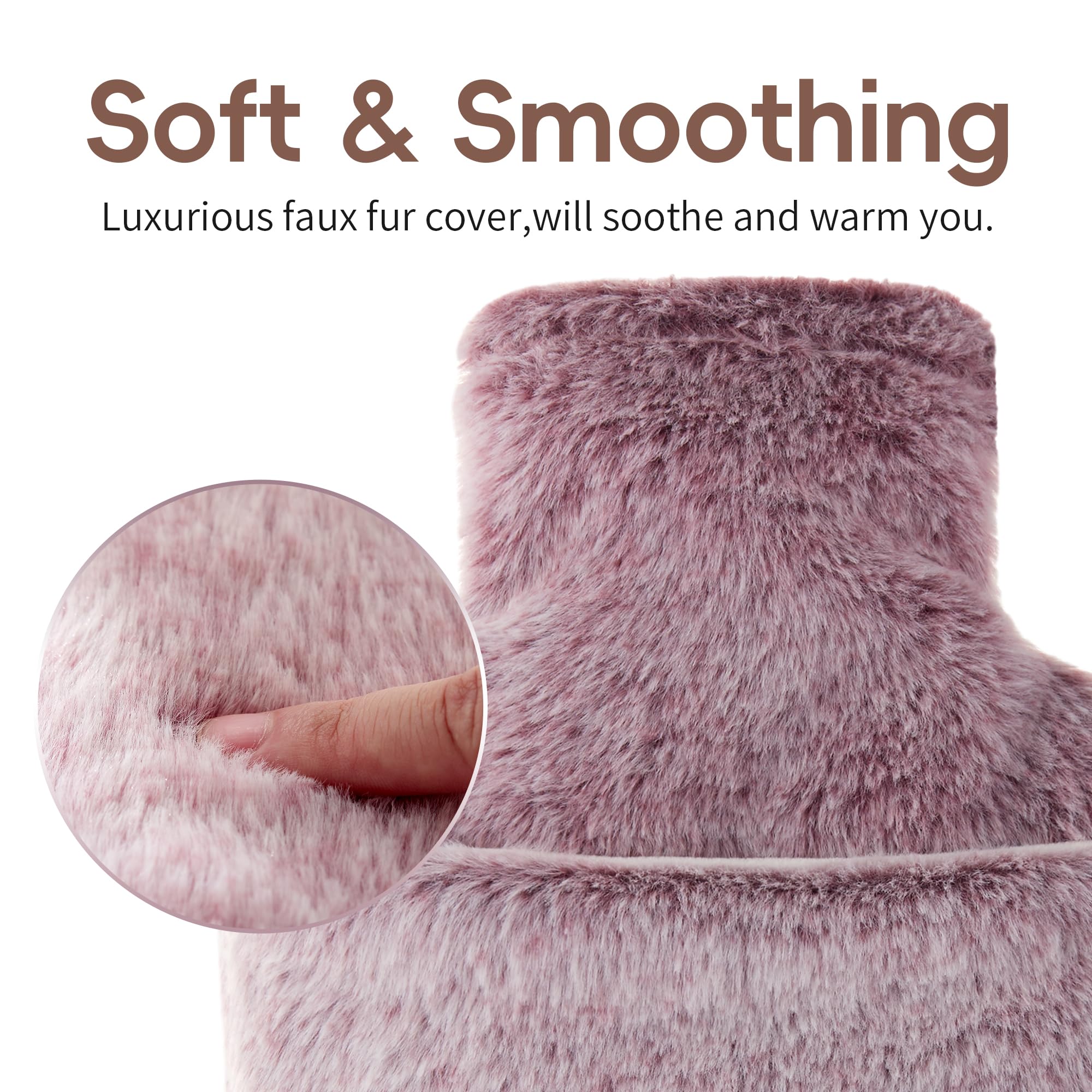 Close up view of the integrated front hand pocket on the Samply hot water bottle cover.