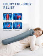 Imported two liter hot water bottle showcasing the skin friendly soft knitted insulation sleeve.