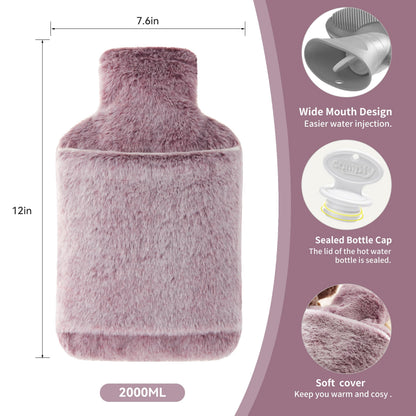 Side profile of the Samply hot water bottle illustrating its durable construction and thickness.